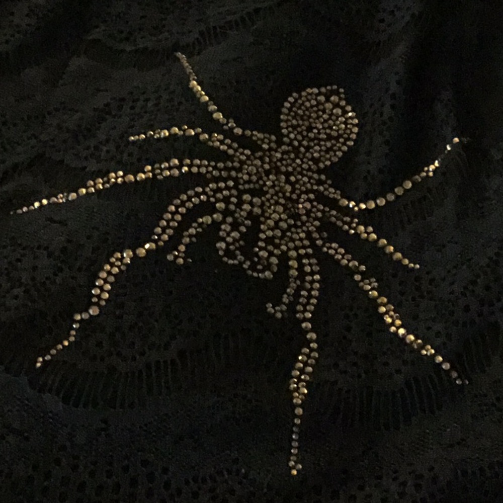 Gothic tarantula turtleneck top